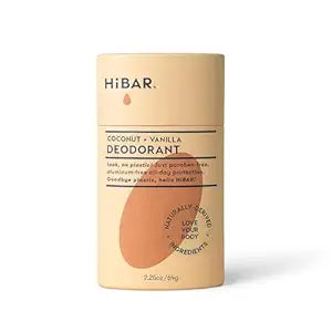 HiBAR - Coconut & Vanilla Deodorant - Plastic-Free - Aluminum-Free - 1 Pack