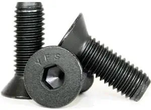 Socket Flat Countersunk Head Cap Screw, 1/4-20 x 1 3/4", Alloy Steel, Black Oxide, Hex Socket (Quantity: 100) Coarse Thread, 1/4 inch Allen Bolt, Length: 1 3/4 inch, Partial Thread