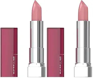 MAYBELLINE Color Sensational Lipstick, Lip Makeup, Cream Finish, Hydrating Lipstick, Born With It, Nude Pink,1 Count (Pack of 2)