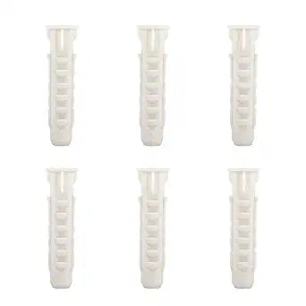 Concrete Wall Anchors for TV Wall Mount Installation Suitable for Concrete Wall or Brick Wall Installation Plastic Anchor Bolts 10X50mm White 6pcs MD5751 by Mounting Dream