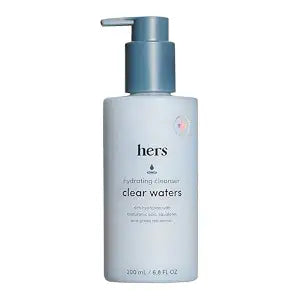 hers Clear Waters Hydrating Facial Cleanser, Hyaluronic Acid, 6.8 Fl Oz