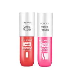 Body Spray, Hair Fragrance Mist for Women, 2 Pack Travel Size Set, No.2 Warm Floral & No.8 Fruity Floral,Each 3 Fl Oz, Total 6 Fl OZ