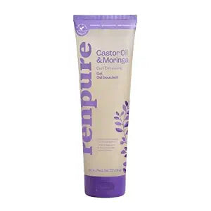 RENPURE Castor Oil & Moringa Curl Gel for Wavy/Curly Hair Medium Hold 8oz