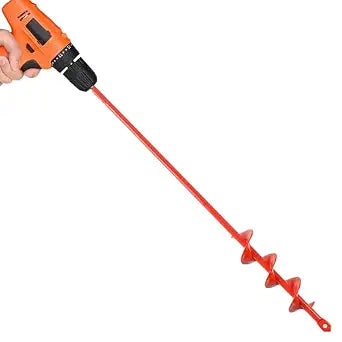 MAXCCINO Auger Drill Bit for Planting 1.6"(D) x16.5(L), Garden Ground Earth Spiral Drill Bit for 3/8" Hex Drive Drill, for Post Hole Digger Bulb Bedding Digging Plant Rapid Planter