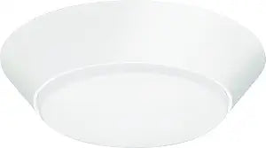 Lithonia Lighting Versi Lite LED Flush Mount Ceiling Light, 3-In-1 Switchable White Light, Dimmable LED Lights for Bedroom, Bathroom, Hallway, 7" Round, White