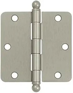 3.5 in. x 3.5 in. x 0.25 in. Radius Steel Hinge (Set of 10) (Chrome)