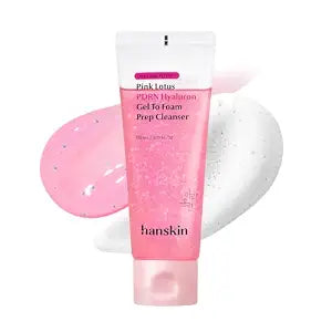 Hanskin PDRN Gel-to-Foam Cleanser, Pink Lotus PDRN Face Wash, 3.71 fl oz