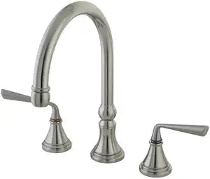 Kingston Brass KS2798ZLLS+ Silver Sage Widespread ADA Kitchen Faucet Without Sprayer, Satin Nickel