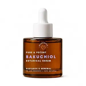 Organic Bakuchiol Serum For Face With Sea Buckthorn | 1oz Natural Retinol Alternative for Glowing Skin | Brightening Serum For Face | 99% Pure Bakuchiol Oil with Jojoba | Made In USA