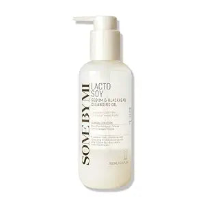 SOME BY MI Lacto Soy Sebum & Blackhead Cleansing Oil ï¿½ï¿½ï¿½ 6.76oz, 200ml ï¿½ï¿½ï¿½ Korean Vegan Makeup-Removing Oil Cleanser with Soybean Extract & Serine ï¿½ï¿½ï¿½ Deep Cleansing for Blackheads & Pore ï¿