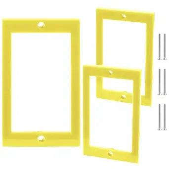 3 PCS 1/4" Single Gang Receptacle Outlet Box Extenders Yellow