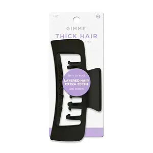 Gimme Beauty XL Rectangle Hair Claw Clip Duo, Black