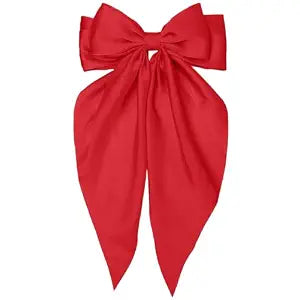 Red Hair Bow for Women Girls, Big Bow Clip Cute Large Bow Accessories