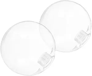 ARTIBETTER 2-Pack Clear Glass Globe Lamp Shades with G9 Base 4-Inch Spherical Replacement Covers for Bedroom and Dining Light Fixtures