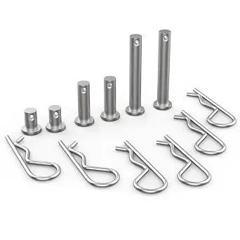 12Pcs M8(0.3"/7.8mm) Clevis Pin and M3 X 60mm R Shape Cotter Assortment Kit