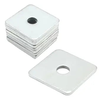 50 Packs 304 Stainless Steel Squares Washer Heavy Duty Plate Fastener Hardware 1/2(ID) X 2 X 2 (Square OD) X 3/16 (THK) inch