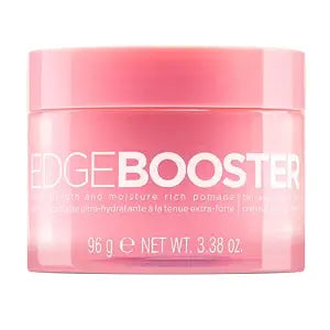 Style Factor Edge Booster Extra Strength & Moisture Rich Pomade | Strong Hold Edge Control Gel for Thick & Coarse Hair | High Shine, Non-Greasy Styling | Pink Sapphire, 3.38 oz