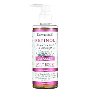 DERMATOUCH Retinol Face Cleanser with Hyaluronic Acid & Cucumber, 8 Fl Oz
