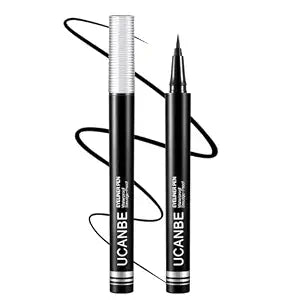 UCANBE Black Liquid Eyeliner Pen, Waterproof Eye Liner with Fine Brush Tip