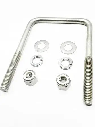 Mighty Fasteners Heavy-Duty 90 U-Bolt | 304 Stainless Steel | 1/2"-13 X 3-1/16" X 8-5/16" Threaded 2" | Marine Trailer Mounting | Includes Flat Washers, Nylon Lock Nut & Split Washers| 4 Pack
