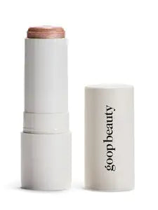 goop Beauty Glow Skin Highlighter Stick | Multi-Use Highlighter with Pearlescent Glow | Amino Acid & Micropearl Blend | Makeup and Skincare | Aura: Champagne Gold | 0.28 oz