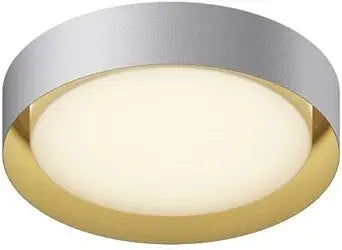 ET2 Lighting Echo 1-Light 16" Flush Mount | White/Gold Finish | Aluminum Construction | Modern Ceiling Mounted Light for Bedrooms | Hardwired Ceiling Installation | E51012-WTGLD