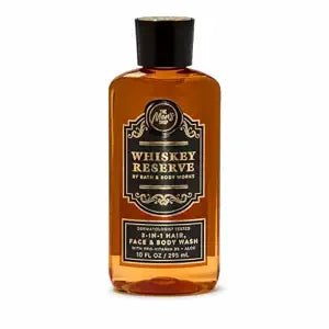 Bath and Body Works For Men 3-in-1 Hair, Face & Body Wash 10 oz - Full Size (Whiskey Reserve)
