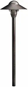 Kichler 15470CBR One Light Dome Path Light, Centennial Brass, 6"