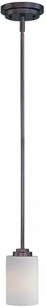 Maxim Lighting Deven 1-Light Pendant Light | Satin Brass Finish | Opal White Shade | Modern Pendant Light | Ideal for Kitchen Islands & Dining Rooms | 90030SWSBR