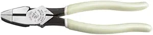 Klein Tools D20009NEGLW Side Cutter Linemans Pliers, Made in USA, Cut ACSR, Screws, Nails, Hard Wire, 9-Inch Hi-Viz Pliers