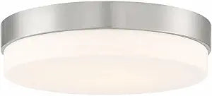 Access Lighting Roma Large LED Flush Mount - Brushed Steel