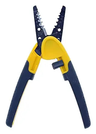IDEAL Electrical 45-718 Kinetic Super T-Stripper - 6-14 AWG Solid, 8-16 AWG Stranded, Wire Stripper w/Thumb Rest, Plier Nose, Slide Lock, Textured Grips