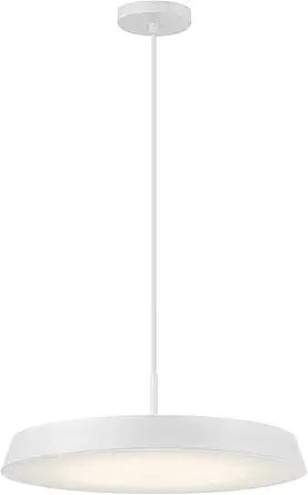 Access Lighting 50977LEDDCS-MWH/WHT Tallinn - 40W 1 LED Pendant-6 Inches Tall and 18 Inches Wide, Finish Color: Matte White