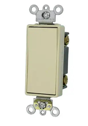 Leviton 15-Amp 120/277-Volt Decora Plus Rocker 3-Way AC Quiet Switch, 5693-2I, Ivory