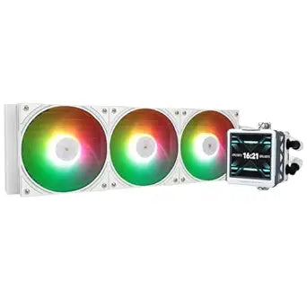 Thermalright FW 360 Ultra ARGB White 360mm AIO CPU Liquid Cooler,IPS LCD Screen with 480x480 Resolution,for AM5/Intel LGA1851/1700,2.88 inchMagnet-Absorbent LCD Screen for Images -White