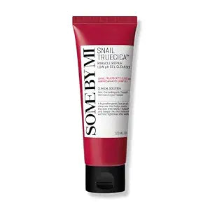 SOME BY MI Snail Truecica Miracle Repair Low pH Gel Cleanser - 3.38Oz, 100ml - Made from Snail Mucin for Sensitive Skin - Daily Face Wash for Deep Cleansing and Skin Moisturizing - Korean Skin Care