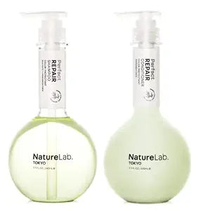 NatureLab.TOKYO Perfect Repair Shampoo & Conditioner Duo - Japanese Shampoo and Conditioner for Damaged, Color-Treated Hair - Penetrates Roots and Restores Strands - Japanese Hair Care - 11.5oz each