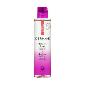 DERMA E Radiance Toner, 6 Fl Oz, Brightening & Exfoliating Toner for Face