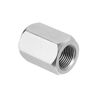 PATIKIL M14 x 1.5-Pitch 304 Stainless Steel Hex Coupling Nuts, 30mm / 1.2" Length Fully Threaded Rod Coupling Nut Studding Connector Fasteners, Silver Tone