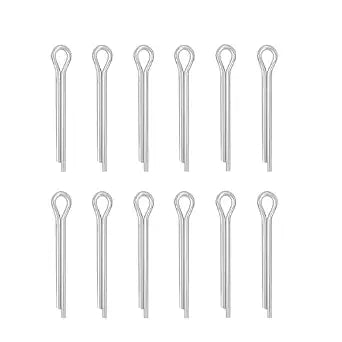Marine Propeller Cotter Pins 304 Stainless Steel,Compatible with Suzuki Yamaha Johnson Evinrude 09204-03001 91401-40025-00 5030087 (12 PCS)