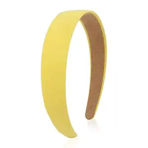 Wecoe Yellow Headband for Women Girls 1 Inch Sueded Like Head Band