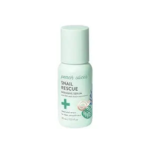 Peach Slices - Snail Rescue Intensive Serum (1.01 oz) - 95% Snail Mucin Concentrate - Reset, Renew & Smooth - Birch Juice, Hyaluronic Acid & Cica - Clean & Cruelty Free - Korean Skin Care & Beauty