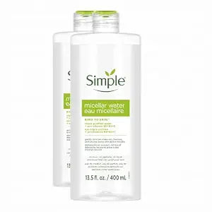 Simple Kind To Skin Micellar Water Micellar Cleansing Water, Gentle Makeup Remover Skin Care for Women, 13.5 oz (Pack of 2)