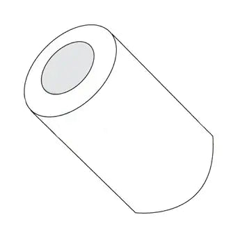 3/8" OD Round Spacers / #6 x 3/16" / Nylon/Outer Diameter: 3/8" / Hole Size: #6 / Length: 3/16" (Carton: 1,000 pcs)