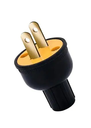 15Amp 125 Volt Non-Grounding Plug, Vintage Style Electrical Plug Black - 2 Prong Polarized Plug, Classic Retro Design for Lamps, Appliances, and More(1 Pack)