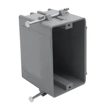 1-Gang PVC New Work Outlet Box,18 Cubic Inch Switch Box