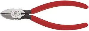 Klein Tools D202-6C Pliers, Diagonal Cutting Pliers with Tapered Nose, Short Jaws and Spring-Assist Action, 6-Inch