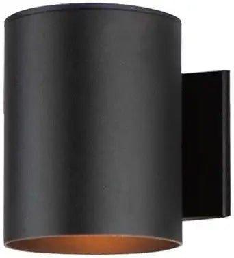 Maxim Lighting Outpost 7.25" 1-Light Outdoor Wall Light | Black Finish | Transitional Outdoor Light Fixture | Ideal for Porches, Patios & Garages | Wet Rated | Home Decor Light Fixture | 26106BK