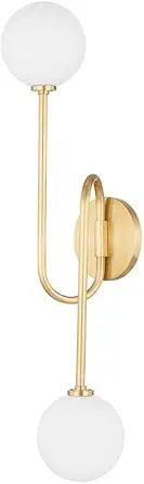 Mitzi H655102A-AGB Zani - 2 Light Wall Sconce 25.5 inches Tall and 8 inches Wide - Aged Brass