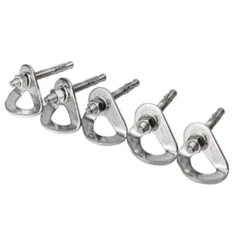 35kN UIAA Certified Heavy Duty Stainless Steel Climbing Bolt Hangers & Expansion Bolts Set, M10, Silver, 5pc